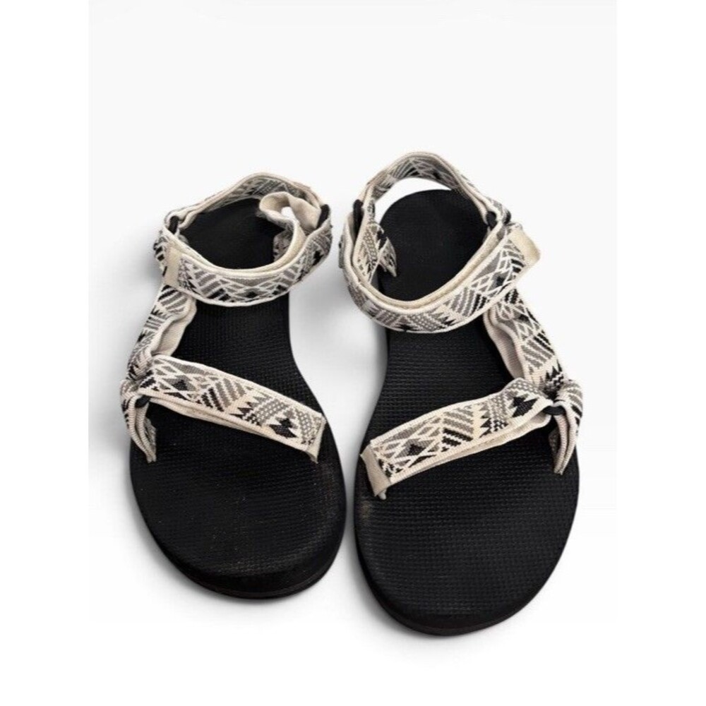 Teva Original Universal Womens 9 Boomerang White Grey Outdoor Sport Sandals